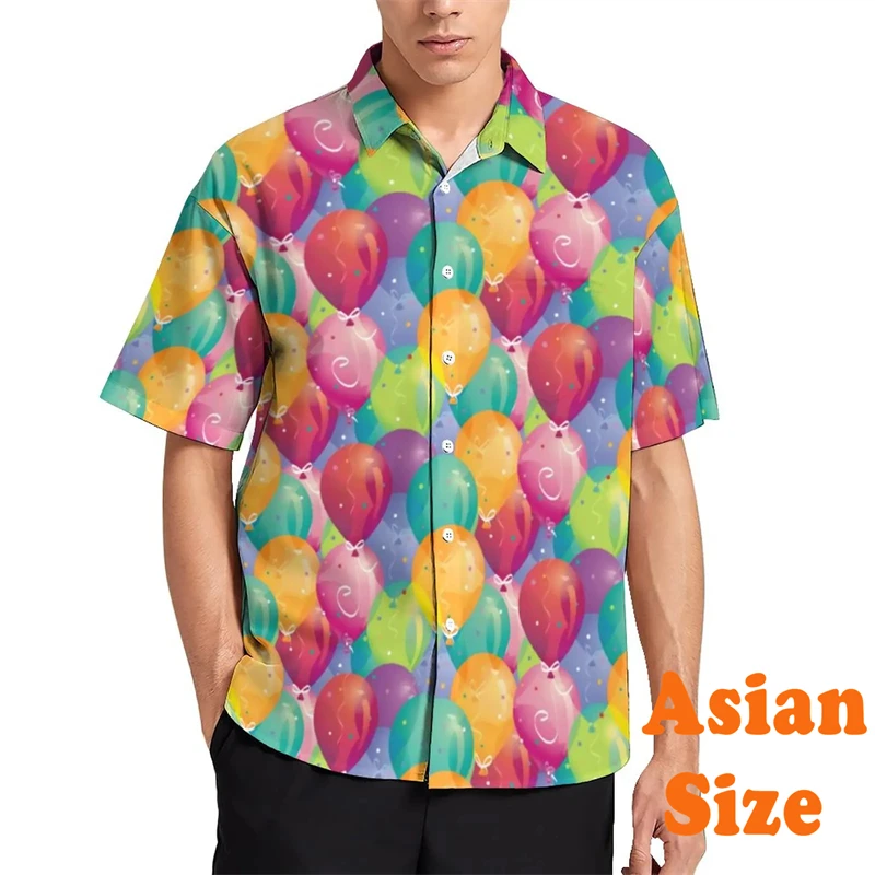 Рубашка с воздушным шаром для собак мужская одежда красочный дизайн