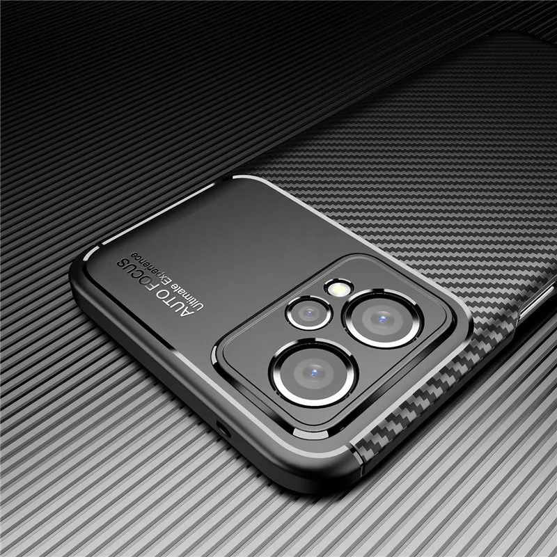 For OnePlus Nord CE 2 Lite 5G Case OnePlus 10R Nord CE 2 Lite Cover Shockproof Carbon Fiber Soft Silicone Bumper Nord CE 2 Lite
