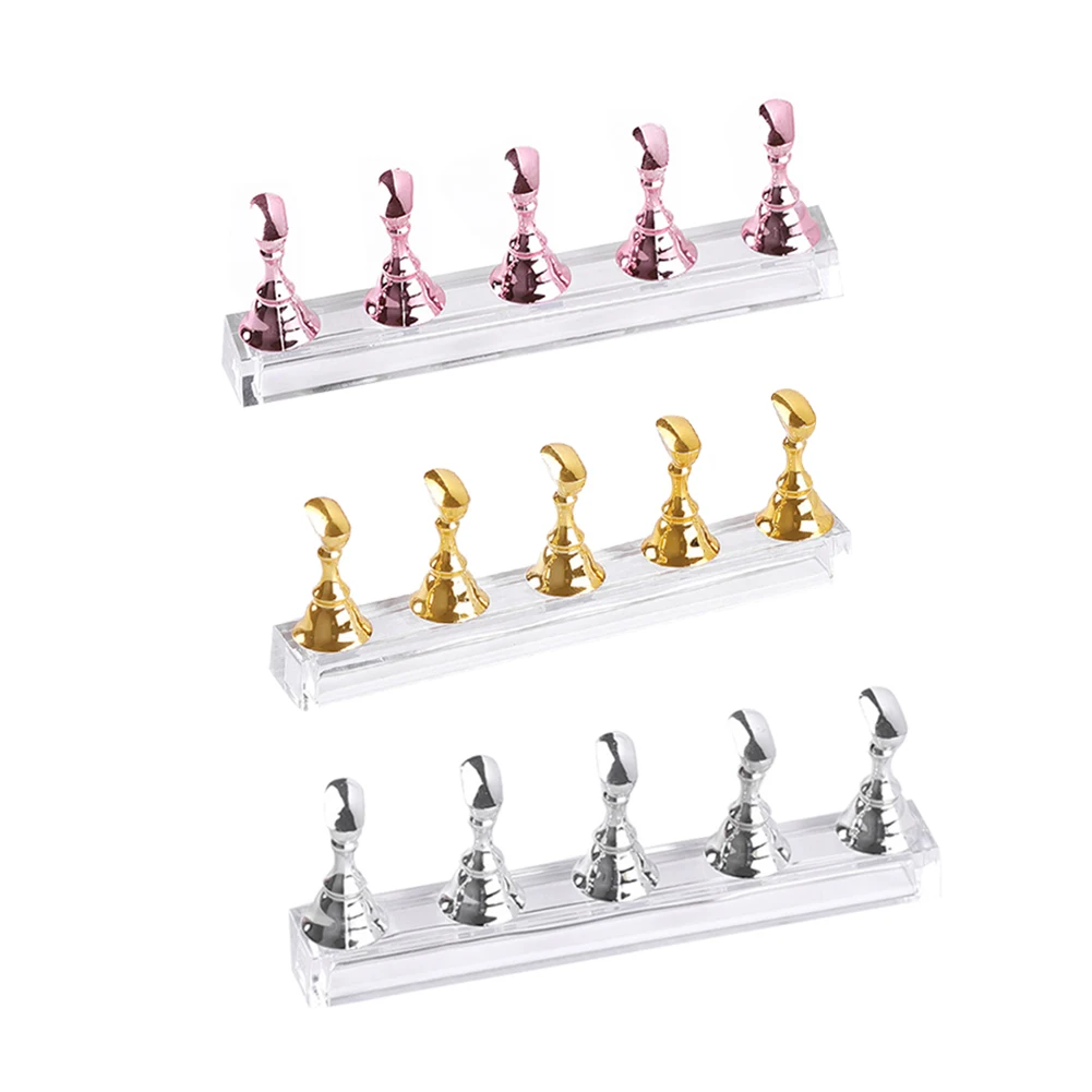 

5pcs Nail Chess Board Magnetic Tips Nail Art Practice Display Stand Practice Holder Set Polish Gel Color Chart Tool for Manicure