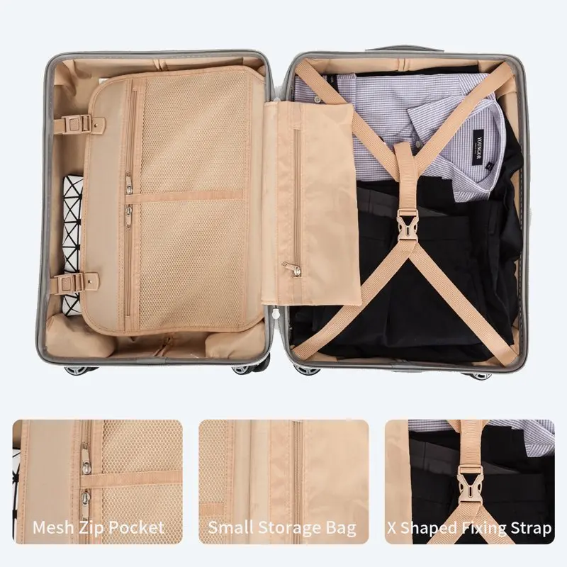 3 Piece Hard Shell Travel Luggage Sets,20