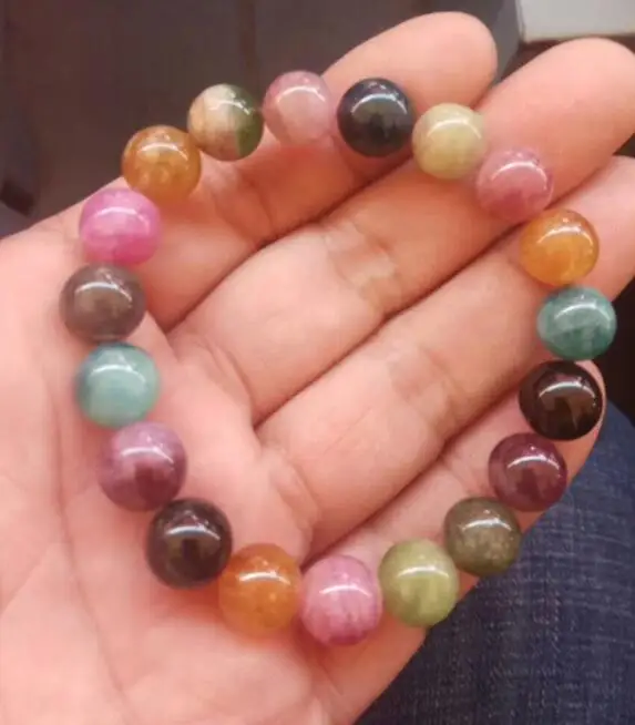 

Бесплатная доставка, браслет из натурального кристалла турмалина 9-9,7 мм