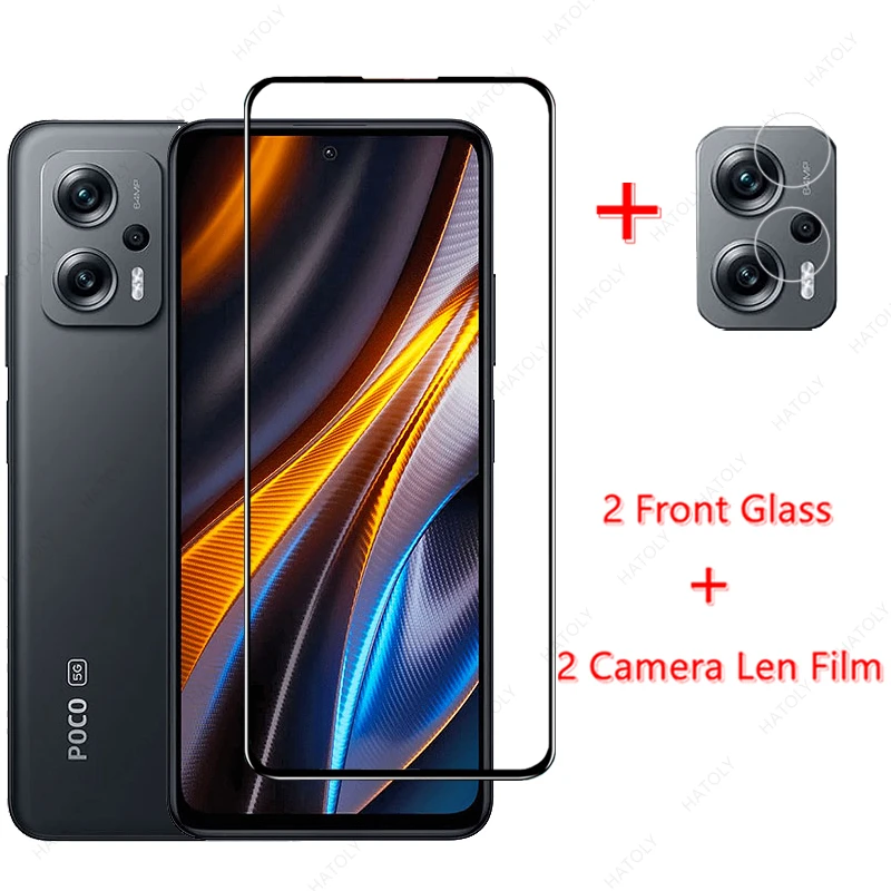 

For Xiaomi Poco X4 GT 5G Glass for Xiaomi Poco X4 X3 GT Pro NFC M3 M4 Pro F4 5G F3 Tempered Glass Film Phone Screen Protector