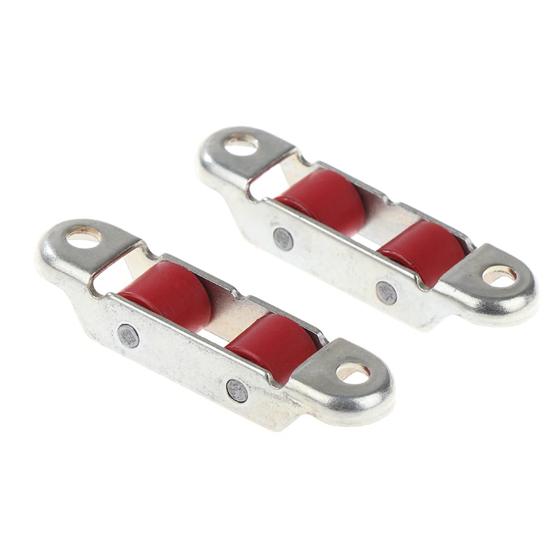 

2Pcs Door Fittings Glass Door Sliding Rollers Flat Wheel Double Pulley Roller Door Window Silent Nylon Pulley Slot Wheel Sliding