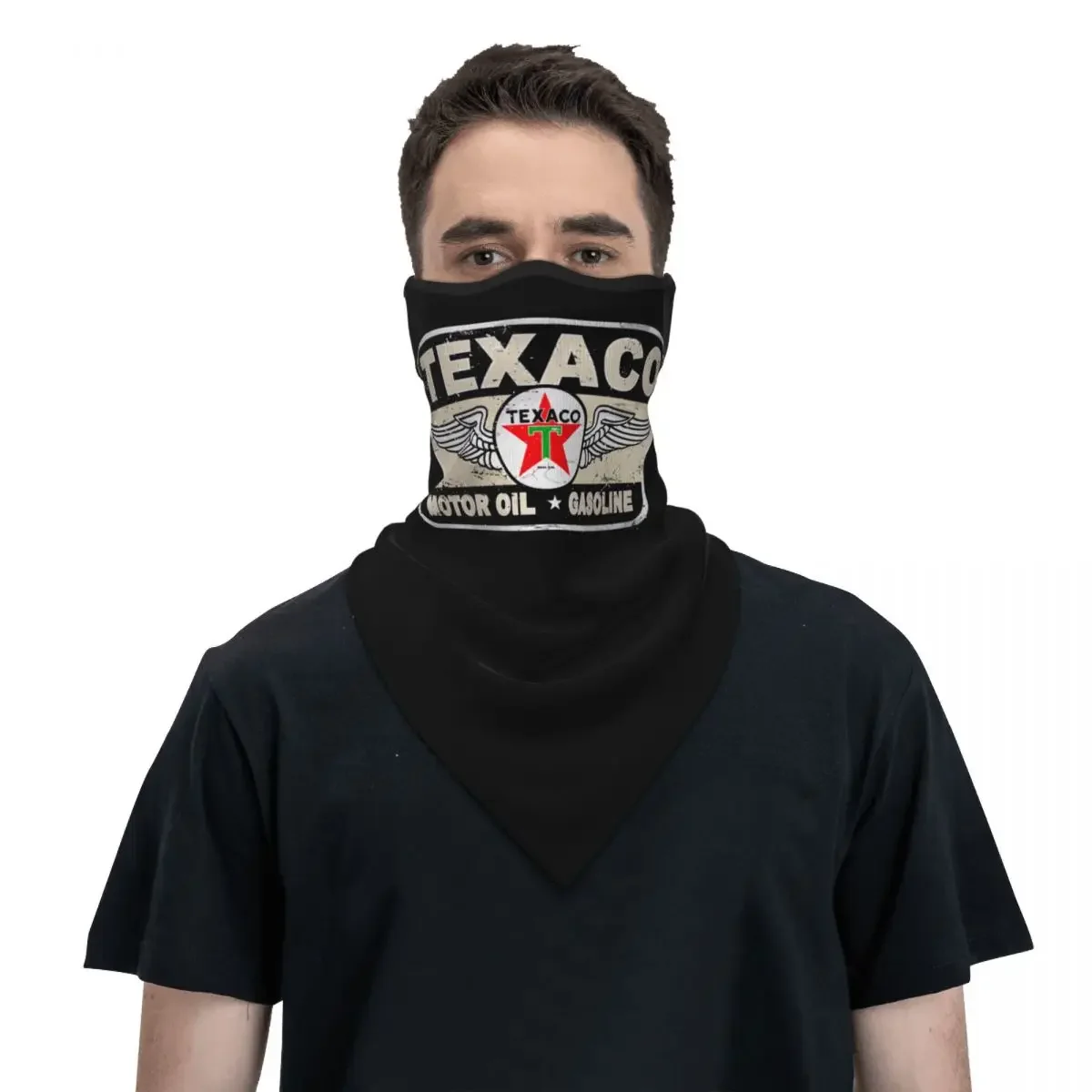 

Vintage Texaco Sign Winter Neck Mask Warmer Women Men Hiking Cycling Tube Scarf Face Bandana Gaiter