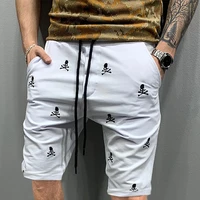 retro street style print stretch waist loose outer wear mens shorts 2022 new summer casual shorts 2022