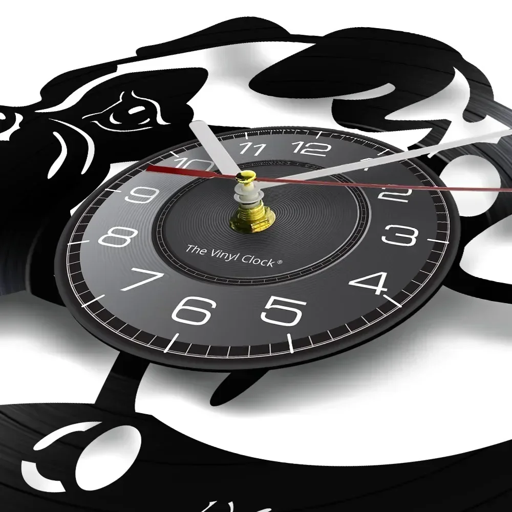 Персонализированные настенные часы с изображением мопса для зоомагазина щенка