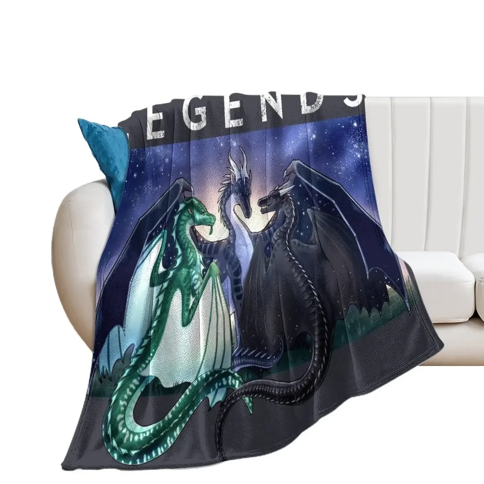 Wings of Fire - Legends Fathom Darkstalker Clearsight Плед Диван Пледы и одеяла