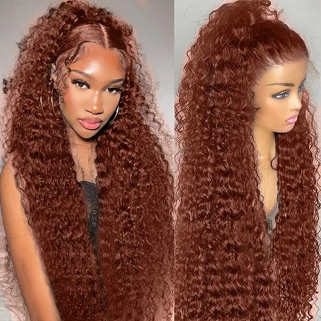 Ed Water Curly 4x4 Closure Frontal Wig For Women
