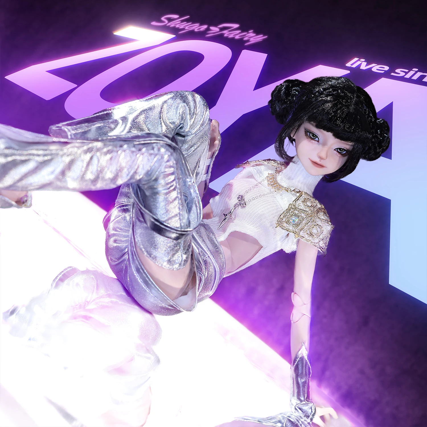Фото Кукла Bjd 1/4 Zoya, полный комплект, модная Y2K, женская танцовщица, панк-рок, одежда Shugafairy, аниме, кукла из смолы №4