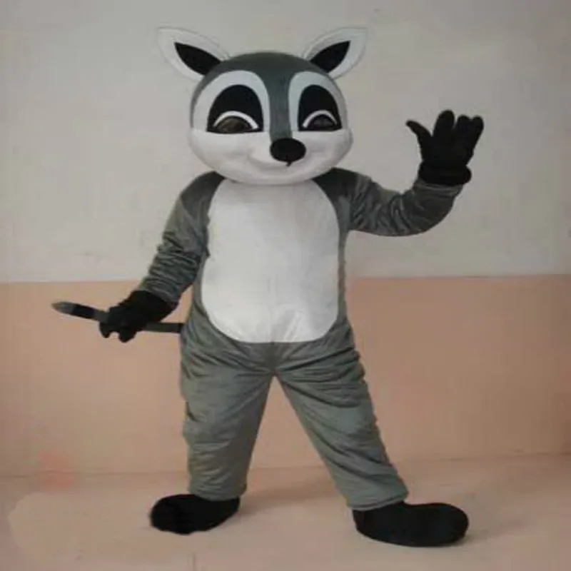 

Adult Mascot Character Costume Cute Grey Racoon Mascotte Costume Cartoon Fursuit Halloween Event Party Xmas Easter Ad Clothes