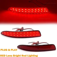 2x red len led rear brake light for bmw e70 e71 x5 2007 2013 tail stop lamp signal bumper reflector warning lamp car accessories