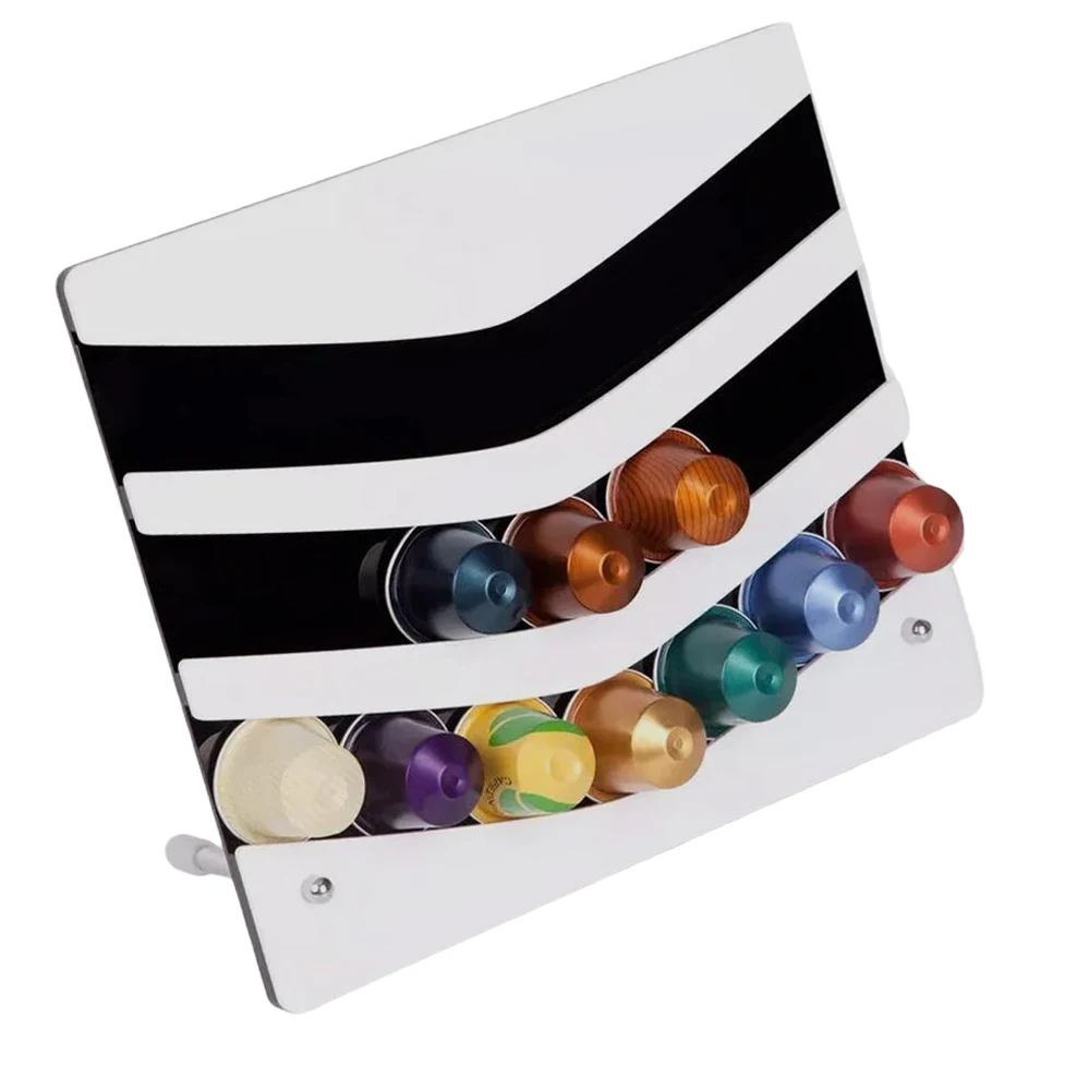 

Coffee Pod Dispenser Acrylic Coffee Holder Capsule Shelves Support Nespresso Coffee Capsule Tower Stand Nescafe Cup Display Rack