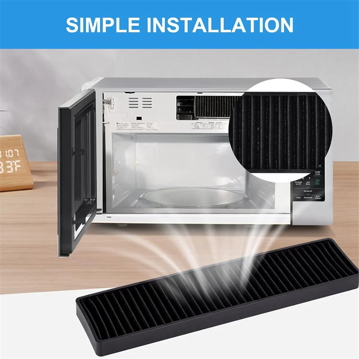 Сменный угольный воздушный фильтр 5230W1A003A для микроволновой печи LG Kenmore GE LMHM2237BD