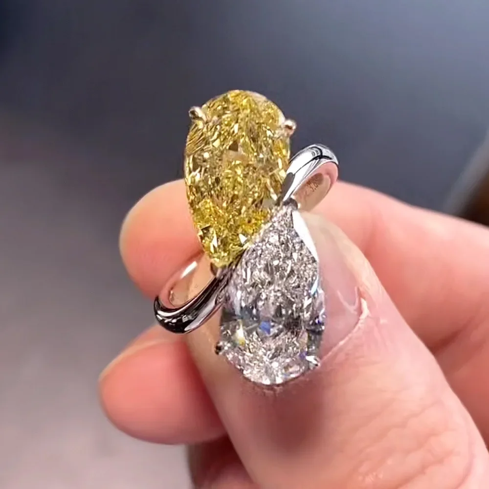 Женское Обручальное кольцо из серебра 100% пробы с топазом