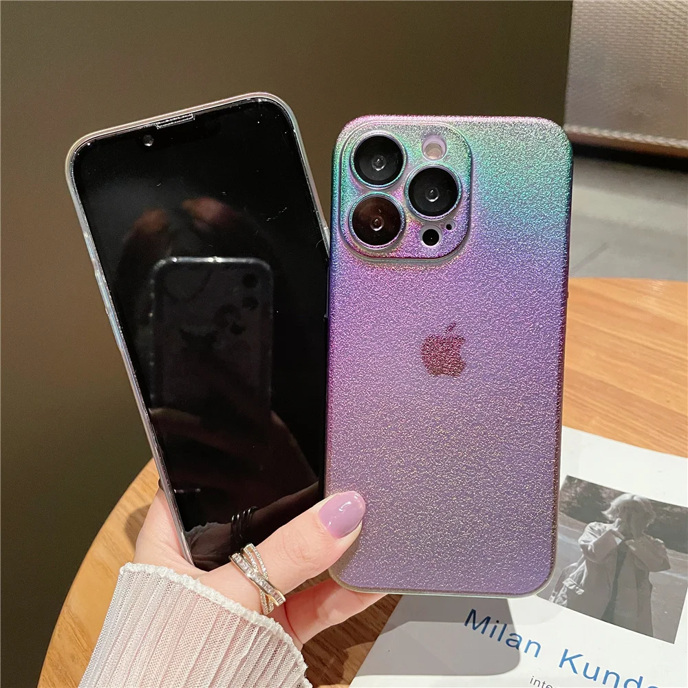 Роскошный градиентный Радужный чехол для телефона apple iphone 12 pro max 13 Жесткие