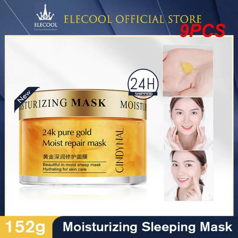 

9PCS 120g Face Cream Collagen Anti-Wrinkle 24k Gold Serum Cream Sleeping Mask Whitening Facial Cream Moisturizing Anti-aging