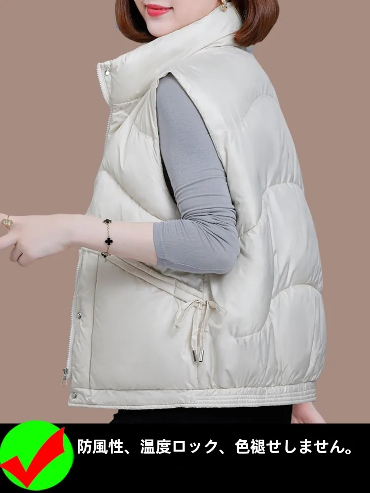 Женский жилет с хлопковой подкладкой осень и зима 2024 новый повседневный