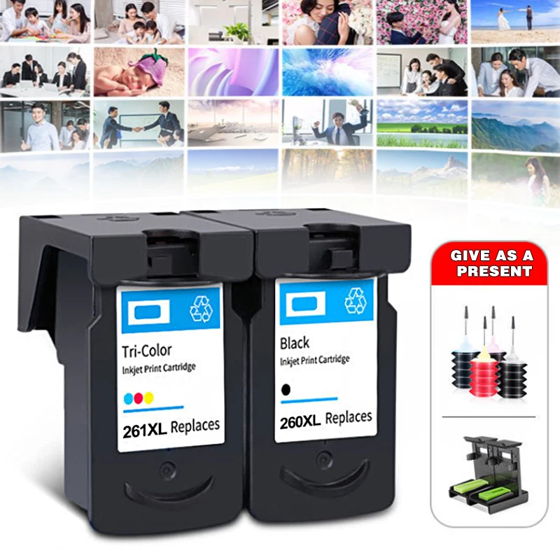 

PG-260 XL CL-261 XL Ink Cartridge For Canon PIXMA TS5320 TS6420 TR7020 Printer With Cartridge Chip Good Chip Compatibility