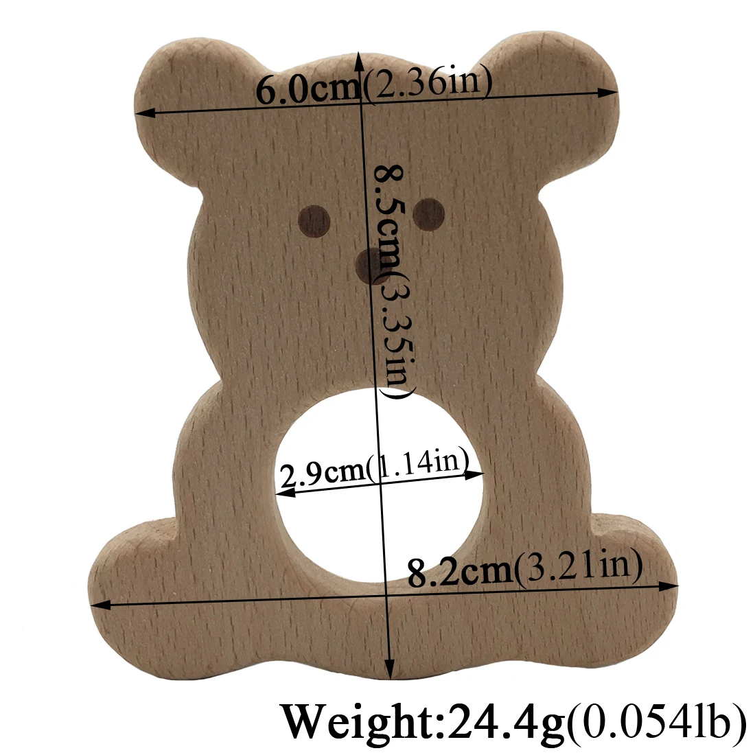 ABCPICK 50 шт. Деревянные Подвески в виде медведя для кормления своими руками