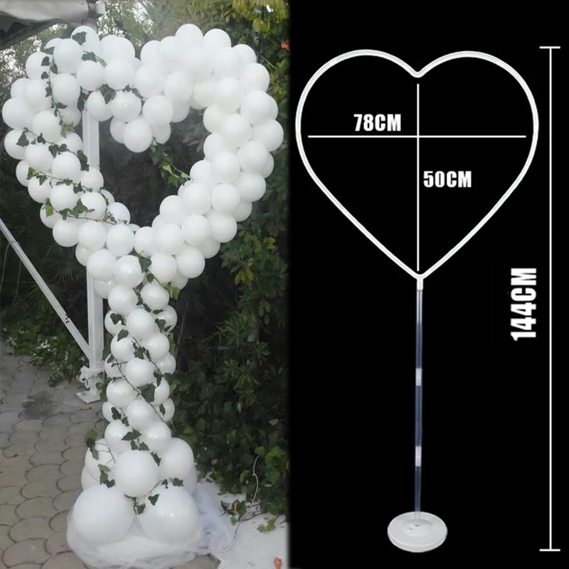 

Heart shaped balloon arch frame Wedding Engagement Decorations Balloons Wreath ring for Valentine's Day Bridal Shower Decor