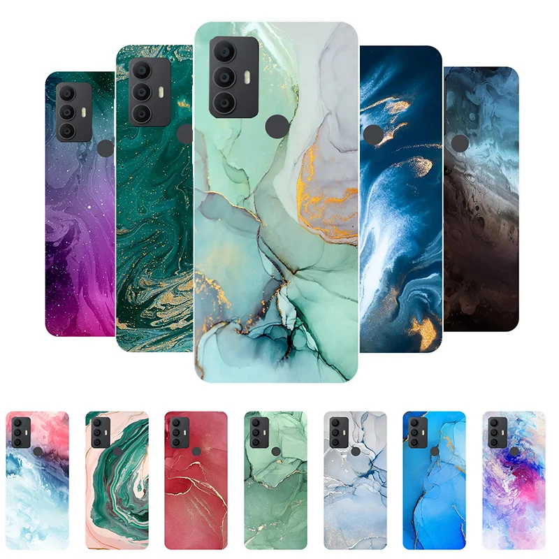 

for Fundas TCL 30E Case Soft Silicone Marble Back Cover Phone Cases for TCL 30 E 6127A 6127l Case TCL30E TCL30 E Coque Funda