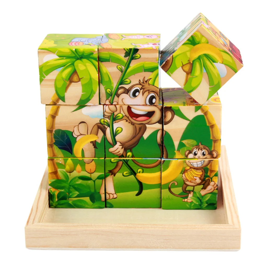 

Three-dimensional Child Wooden Animal Toys Educational Kids Bamboo Children Puzzle Board