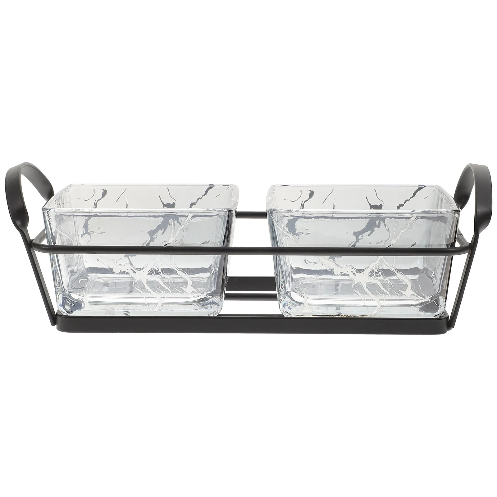 

Serving Tray Glass Dish Snack Fruit Compartment Nut Chips Trays Ice Platter Dessert Plates Dishes Candy Holder Jewelry Divided