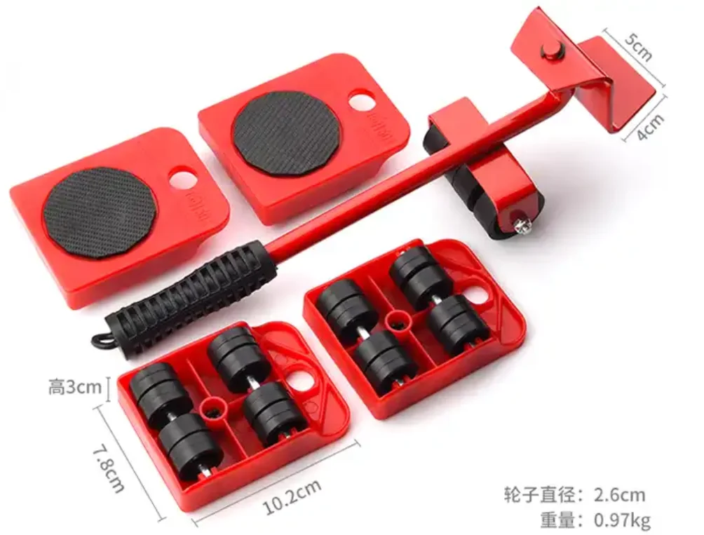 

Move Heavy Duty Furniture Lifter 4 Sliders Moving Wheels Set Moving Furnitures Roller Wheel Furniture Mover Dolly Tool Set