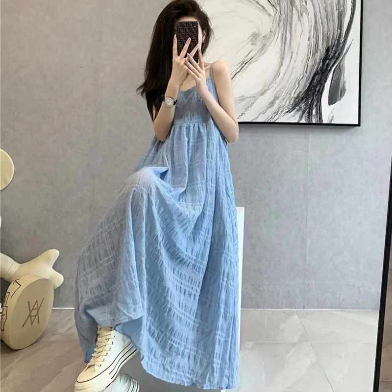 

Женское длинное платье на бретельках, пляжная юбка для путешествий и отдыха на море