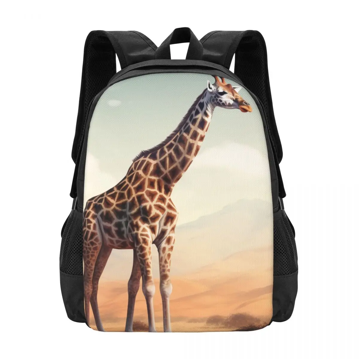 

Рюкзак с изображением жирафа естественные подробные иллюстрации, подростковые полиэфирные велосипедные рюкзаки, прочные новые школьные с...