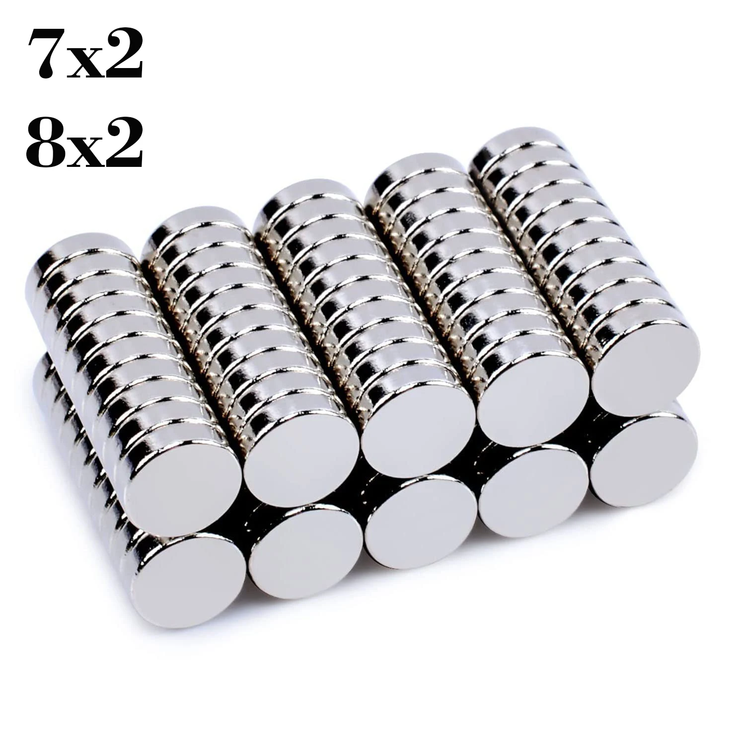 

10/20/50/100/200/500pcs 7x2mm 8x2mm Round Super Strong Magnets Neodymium Magnet Permanent N35 NdFeB Powerful Magnetic Imane Disc