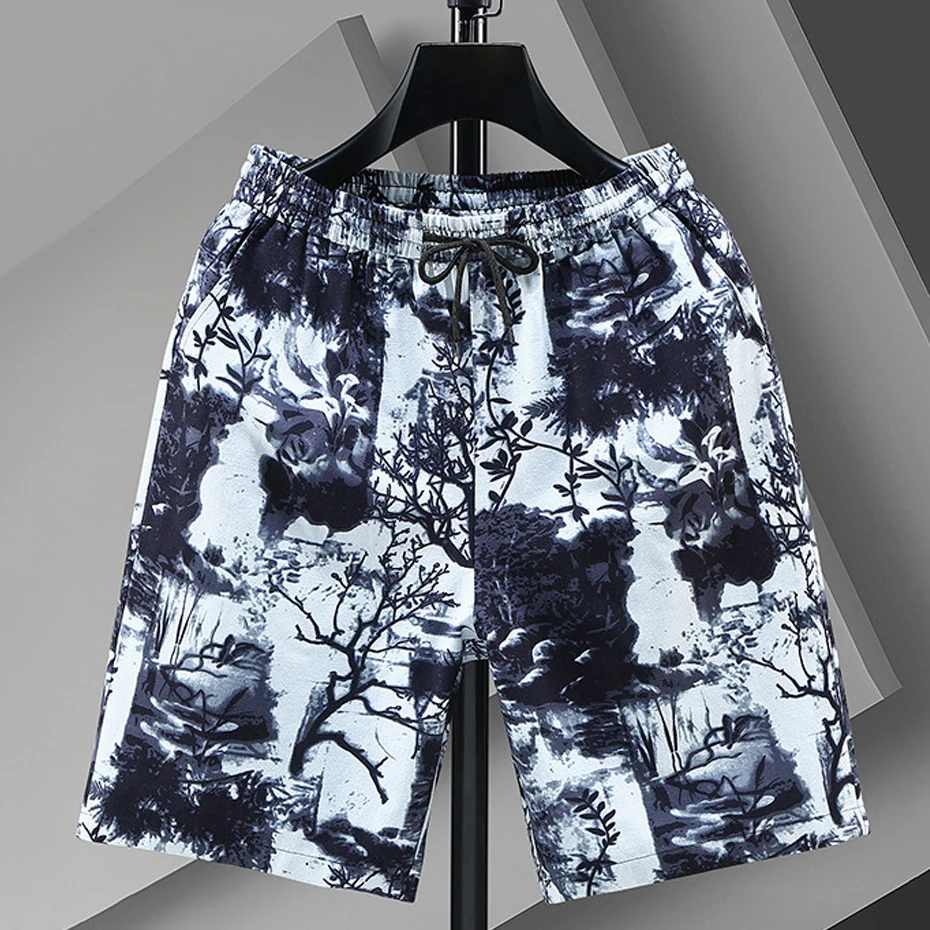 Гавайские пляжные шорты мужские 10XL плюс размер короткие брюки модные летние на