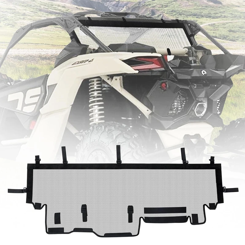 

Сетка для ветрового стекла для моделей Can Am Maverick X3 и X3 Max, сетка для заднего стекла, мягкая задняя сетка для ветрового стекла, защищает от мусора Mu