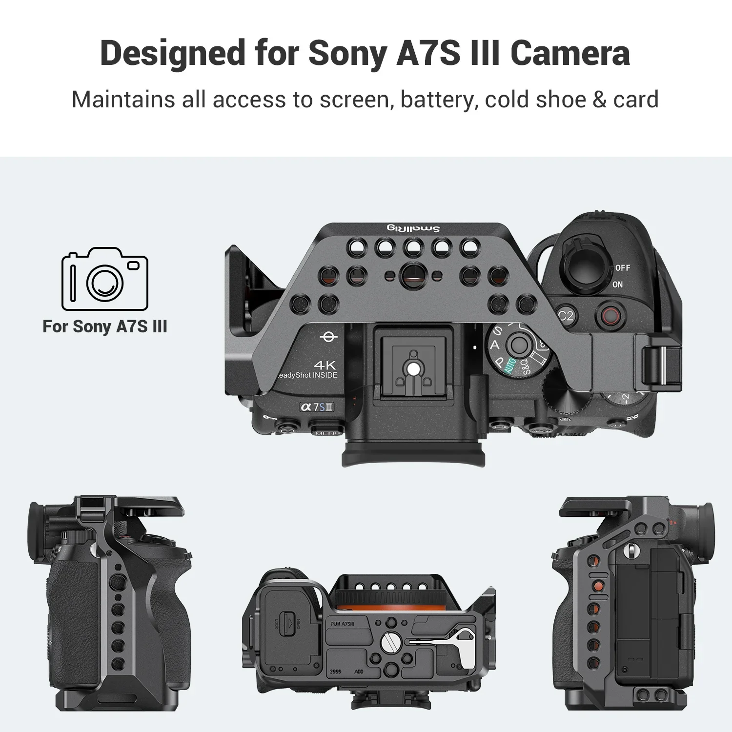 Клетка SmallRig a7s3 A7siii для цифровой зеркальной камеры Sony Alpha 7S III клетка с креплением