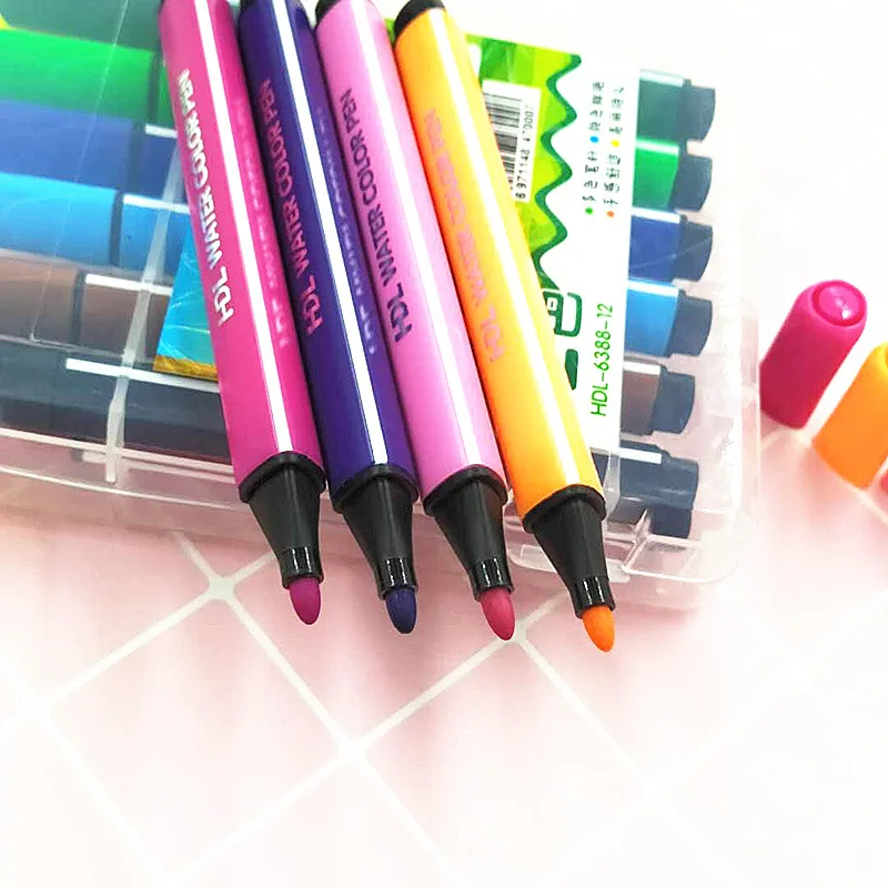 Watercolor Pen Student Stationery Water Color Crayons 044