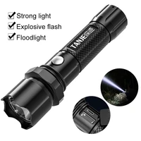 powerful led flashlight lumen tactical flashlights rechargeable usb waterproof with 3 modes fishing hunting led flashlight