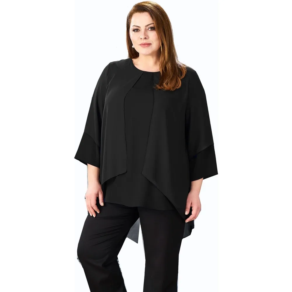 

Черная блузка Dorlie большого размера из крепа