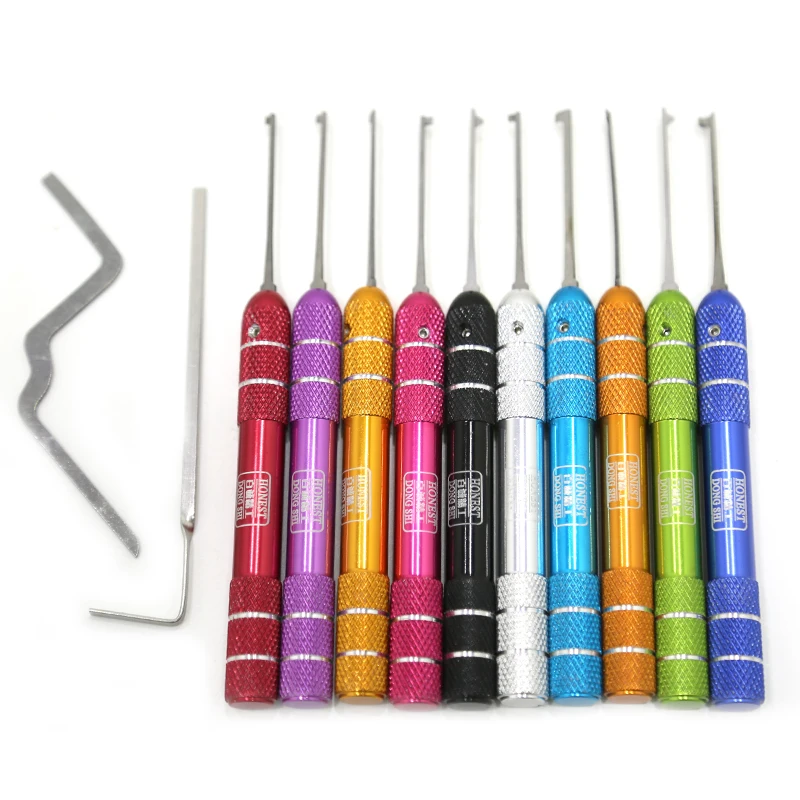 

10pcs honest Colorful Handle Professional Locksmith Tools for Kaba Civil Lock