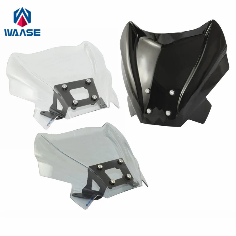 

waase For Yamaha MT-09 MT09 SP 2021 2022 Windscreen Windshield Wind Deflector Shield Screen Visor Glass with Bracket
