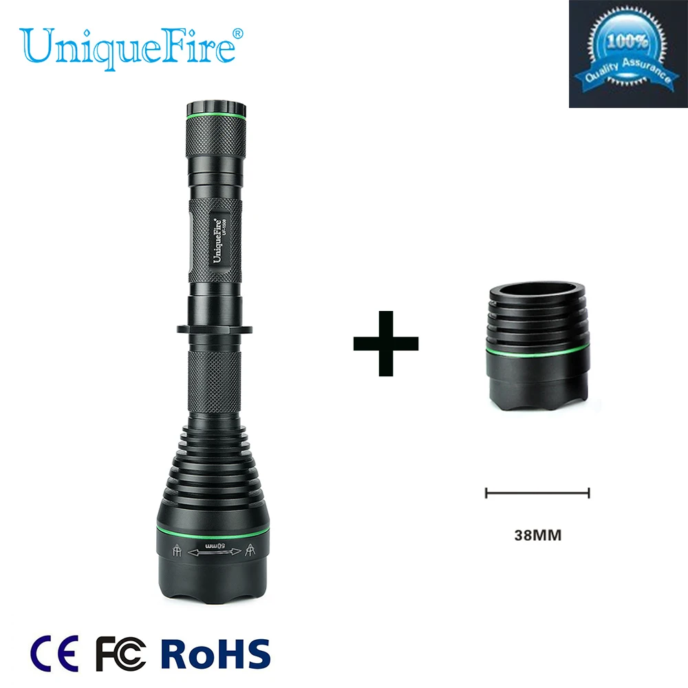 Uniquefire 1508 IR 940NM Infrared LED Flashlight 50mm lens Long Range Night vision Flashlight+38mm Lens Head For Hunting
