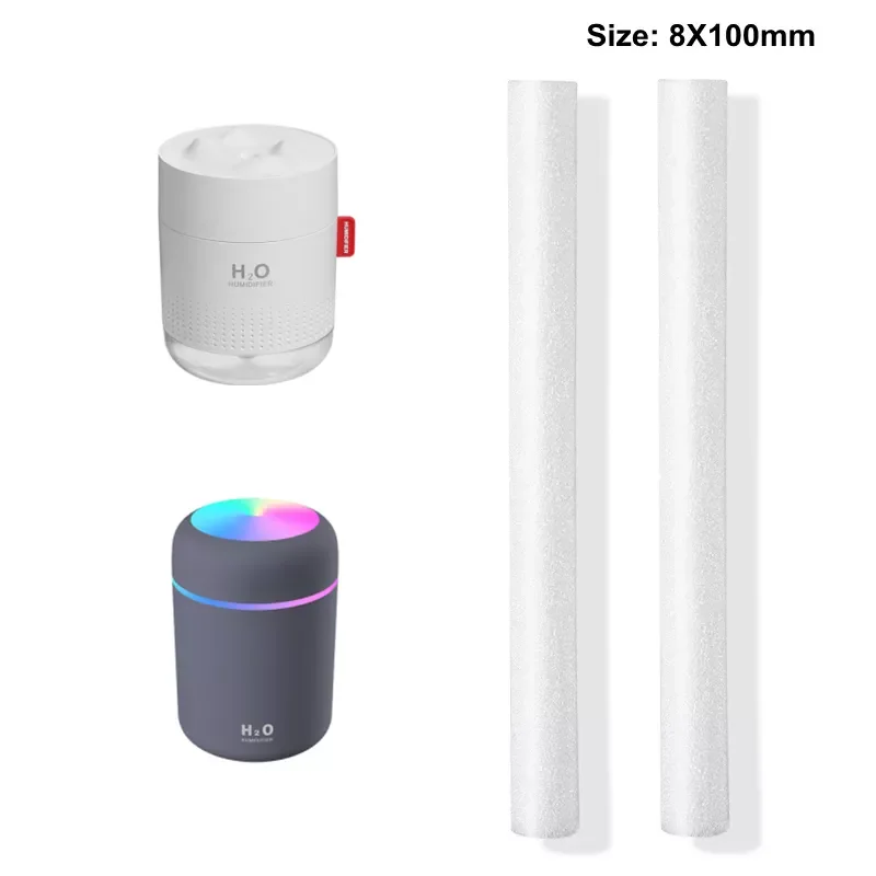 

Pieces 8*100mm Humidifiers Filters Cotton Swab for USB Air Ultrasonic Humidifier Aroma Diffuser Replace Parts Can Be Cut