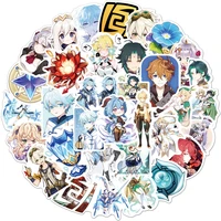 103050pcs two dimensional genshin impact character anime sticker suitcase skateboard guitar diy classic toy sticker decal