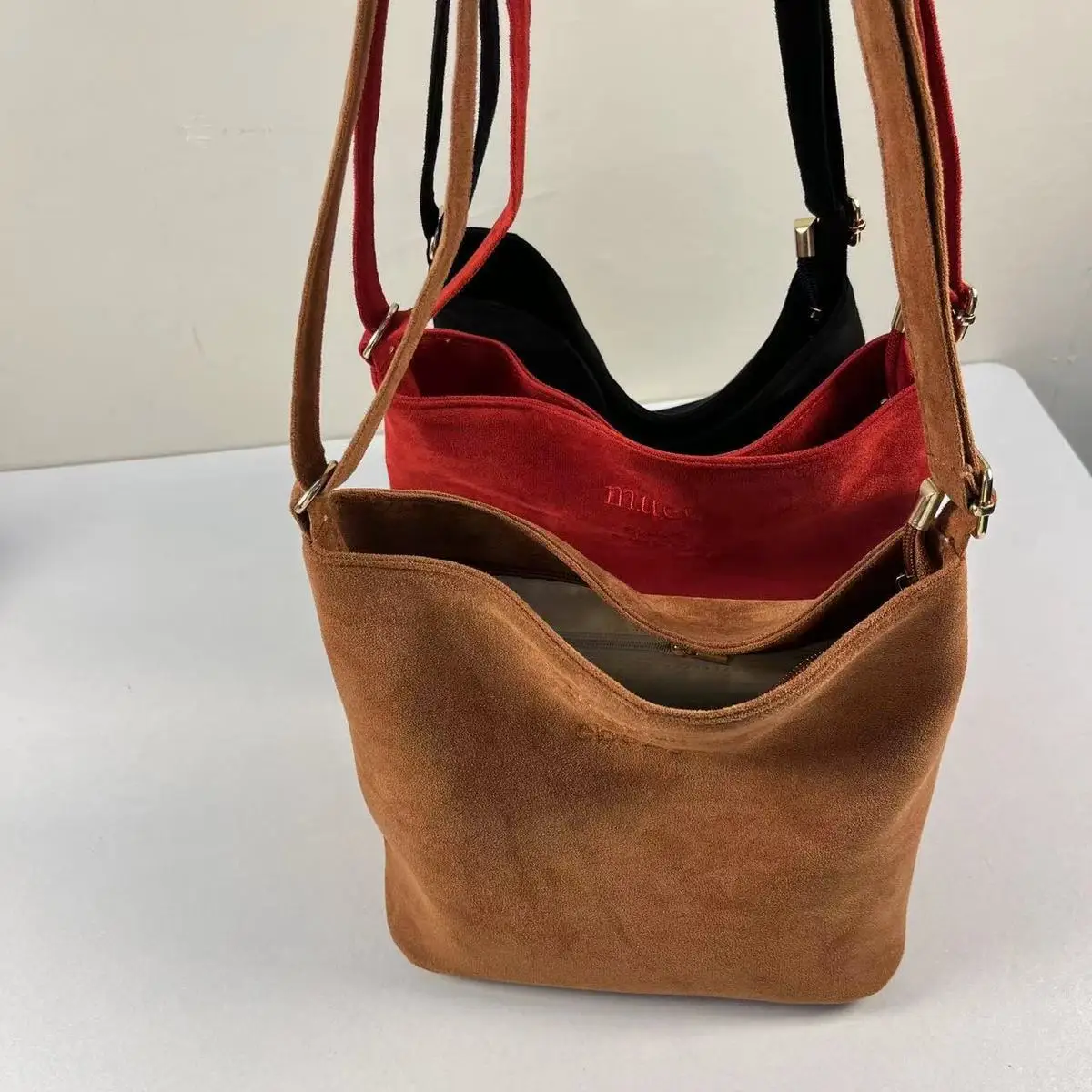 Женская бархатная сумка-тоут Миягава модная текстурная сумочка на одно плечо