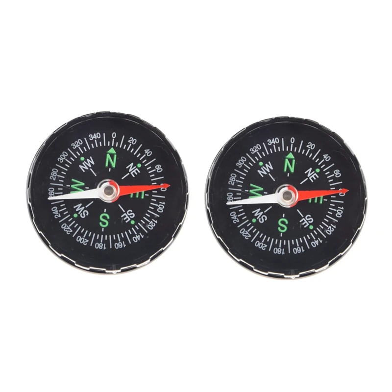 

2X Black Oil Filled Compass Excellent For Hiking, Camping And Outdoor