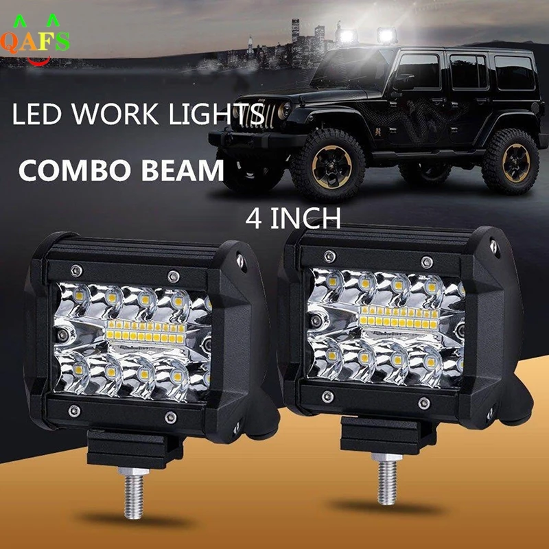 

Work Light Flood Spot Combo Off-road Driving Fog Lamp Boat SUV 4" Inch 60W 20LED High Quality