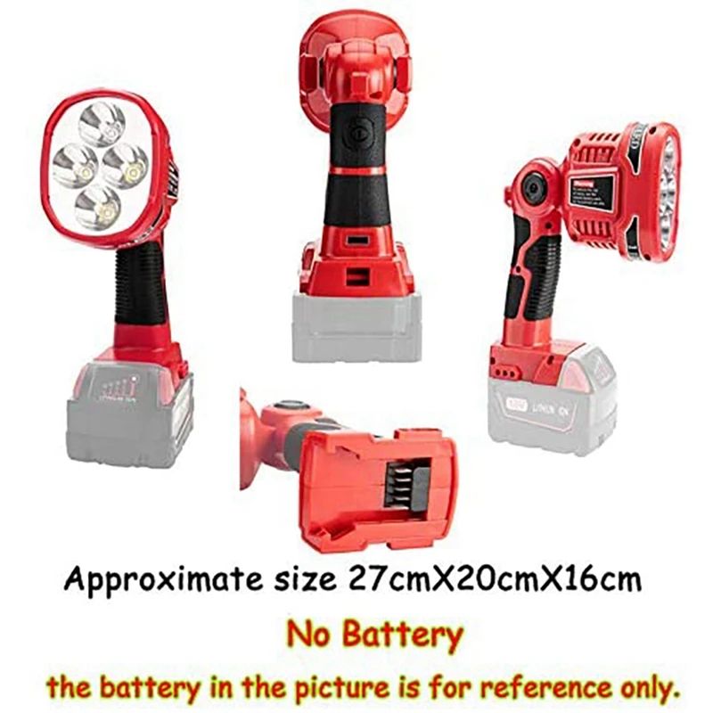 Для Milwaukeee M18 14 4 V-20V литиевая батарея 12W фонарик портативная наружная лампа USB