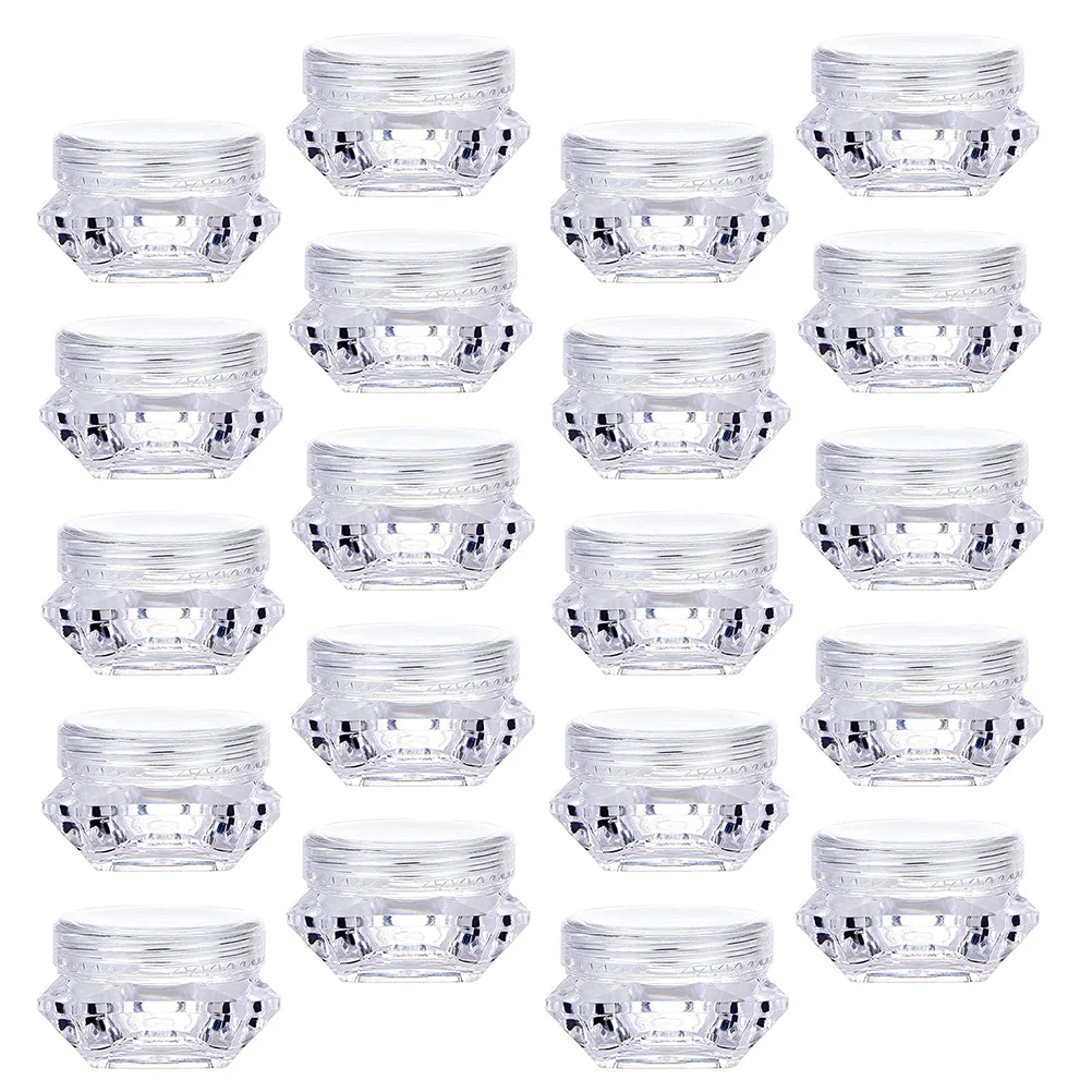 

Makeup Jar Container Jars Cream Lip Pots Travel Beads Balm Eyeshadow Clear Storage Portable Bead Minicosmetic Lotion Bottle
