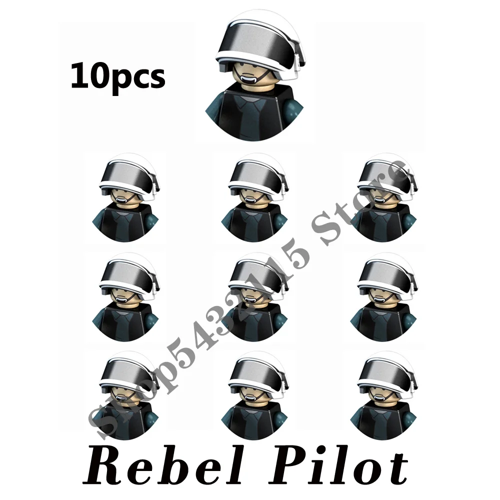 Bloques de construcción de figuras de acción de DISNEY para niños, juguete de ladrillos para armar piloto rebelde Hoth Troopers, serie C044, C045, C047, PG789, C046, pg811, 10 piezas
