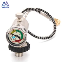 pcp scuba diving valve refill adapter co2 filling station pressure valve g58 male air inflation to small hpa tank 40mm gauge