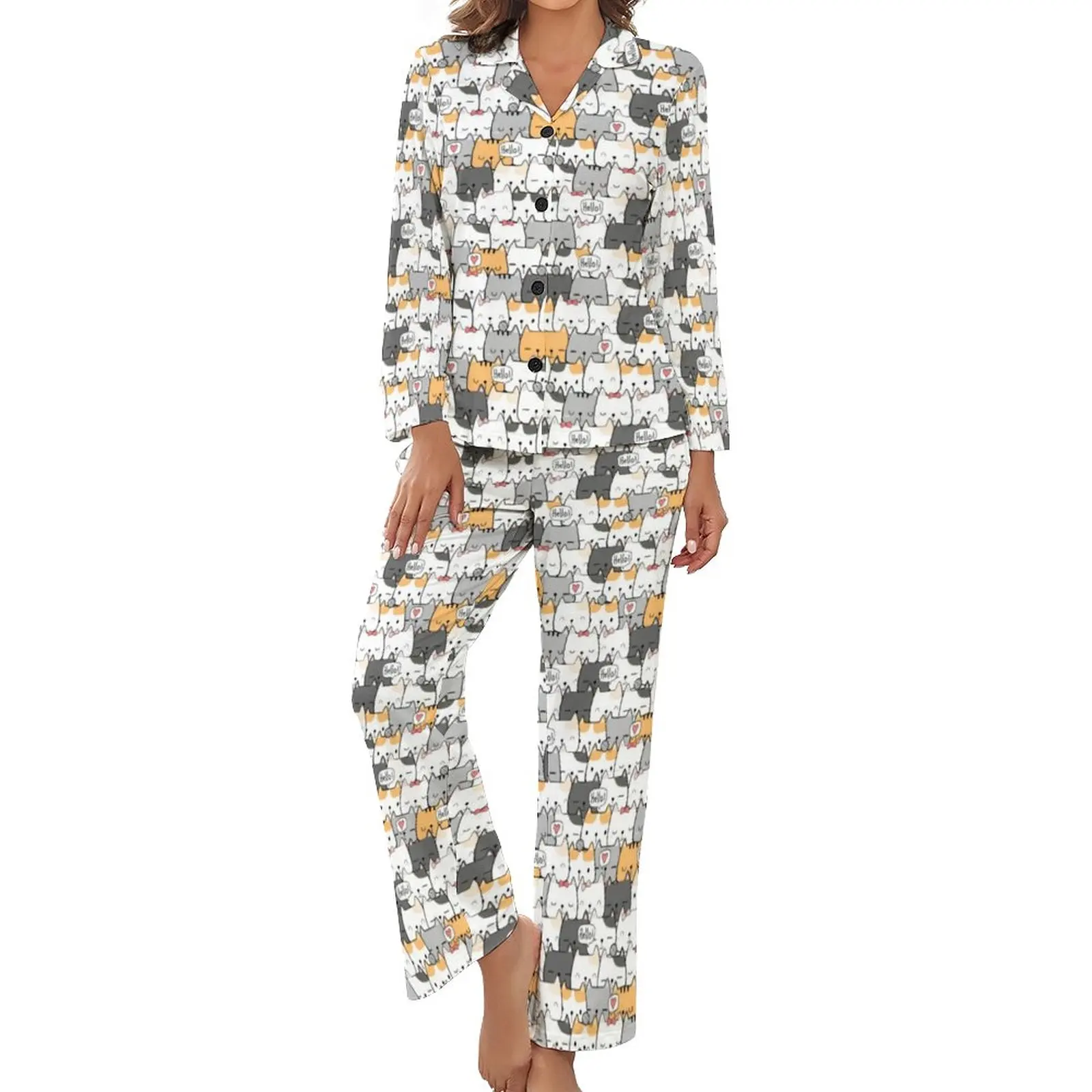 

Женский пижамный комплект с V-образным вырезом